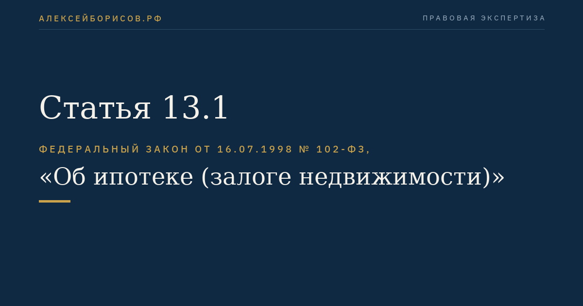 Статья 13.1