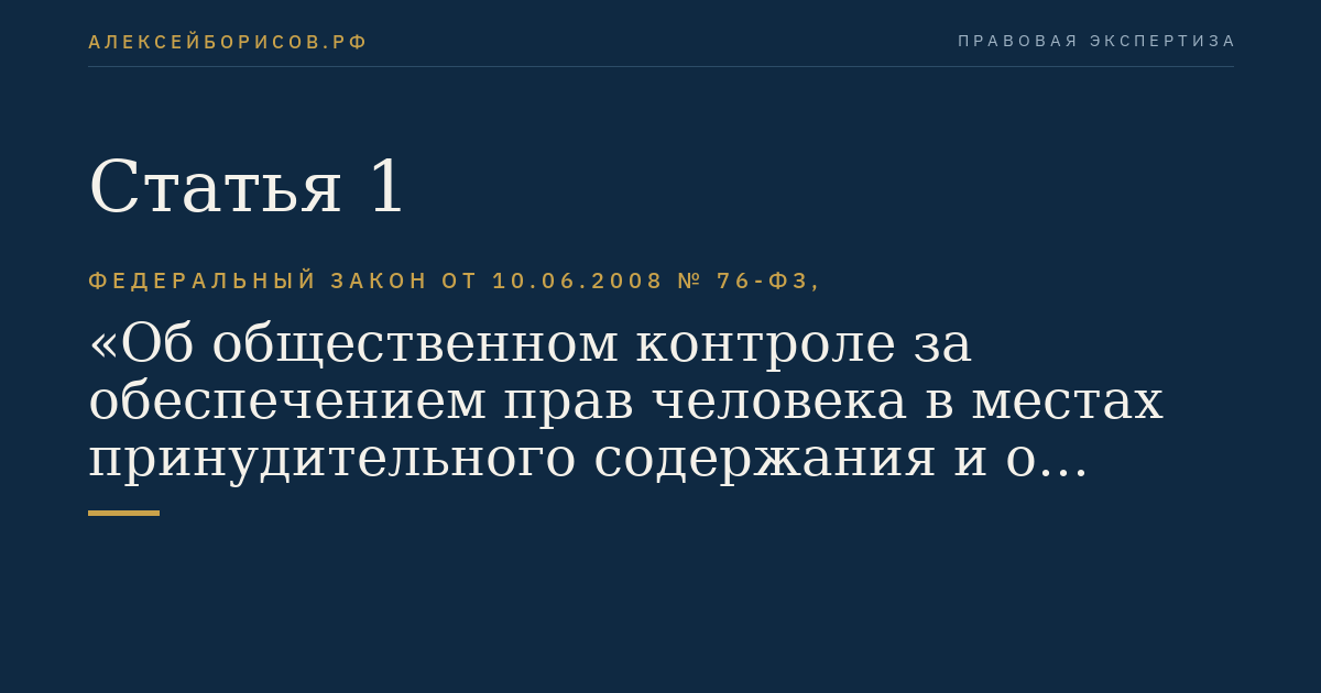Статья 1