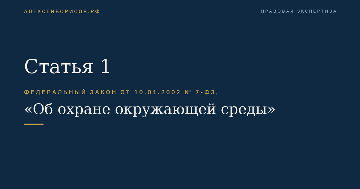 Статья 1