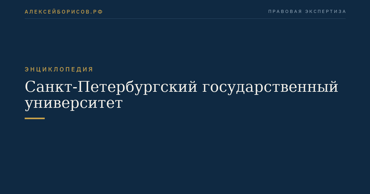 Санкт-Петербургский государственный университет
