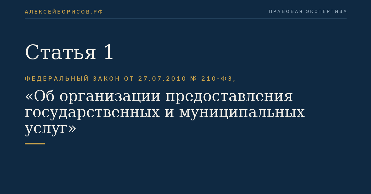 Статья 1