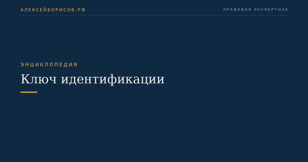 Ключ идентификации