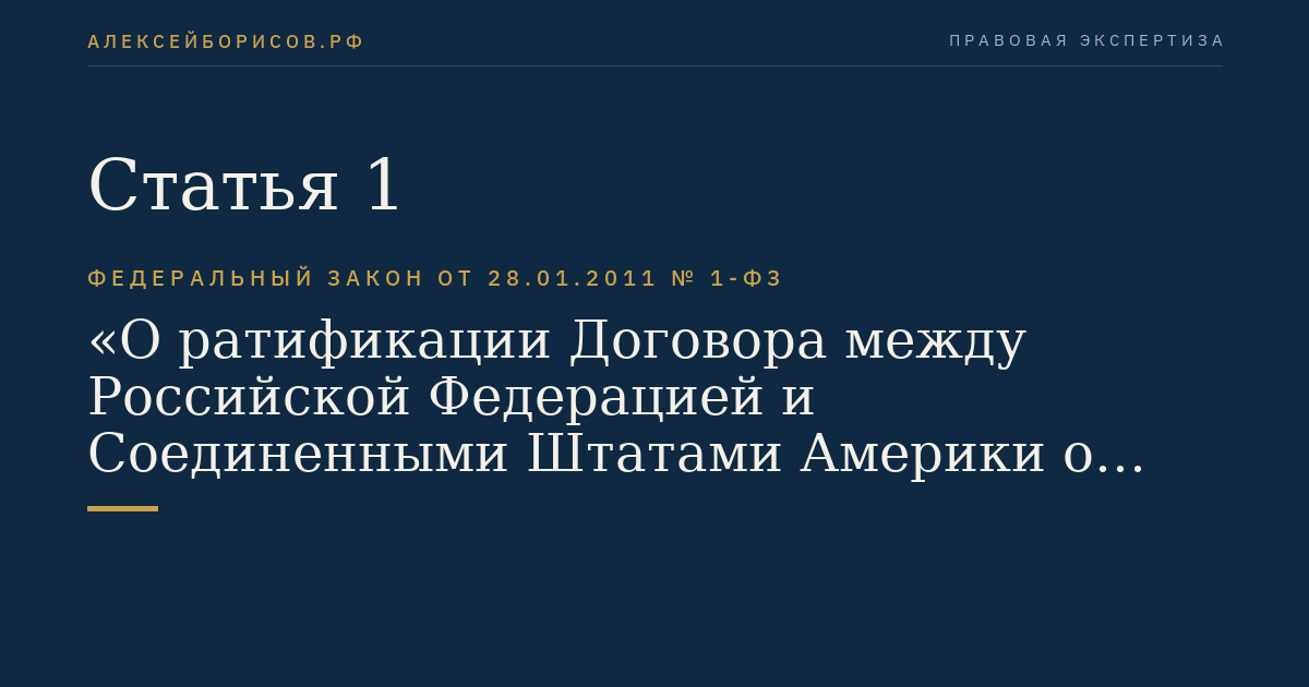 Статья 1