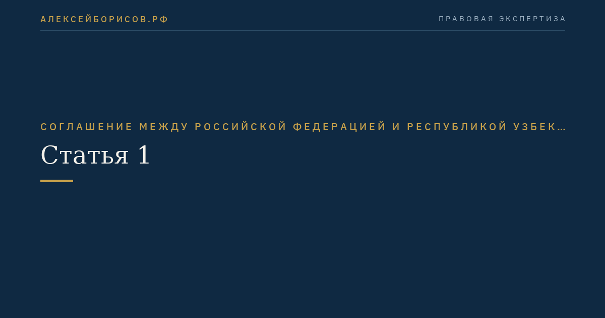 Статья 1
