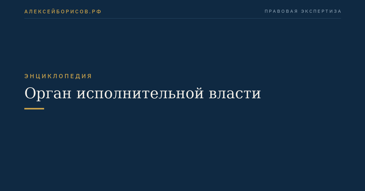 Орган исполнительной власти
