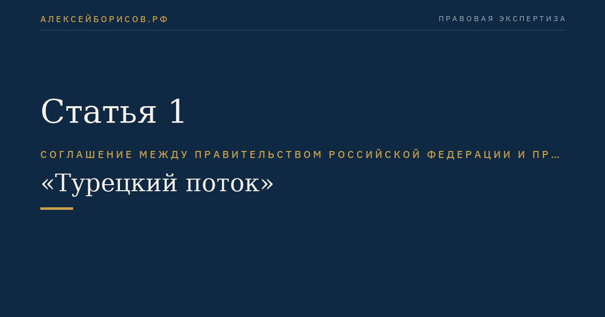 Статья 1
